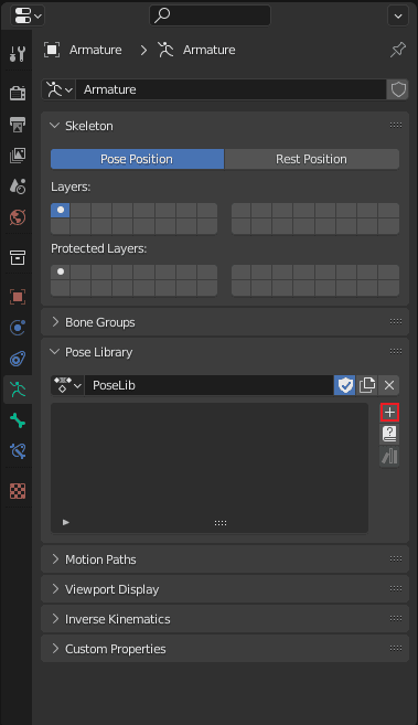 Blender create new pose